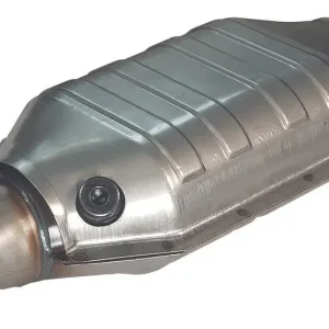 Yleismallinen katalysaattori bensiini-autoille, 195 x 100 x 305 mm, putken 1 sisä Ø 51,5/55,5/60,5mm, putken 2 sisä Ø 51,5/55,5/60,5mm Korkea Laatu