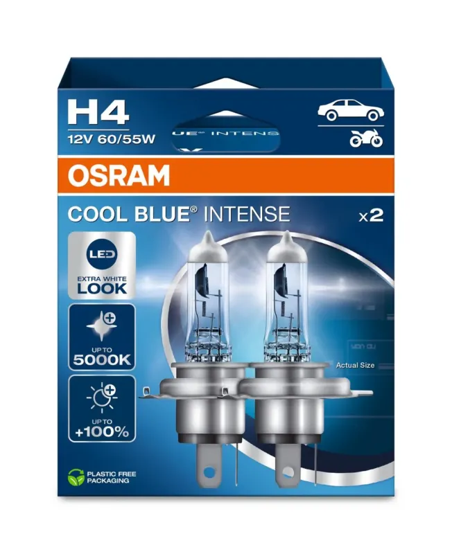 Loppuunmyynti Autolamppu OSRAM 12V 60/55W H4 Cool Blue Intense NextGen
