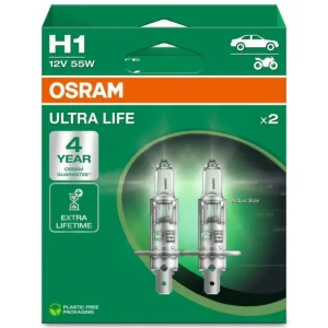 Autolamppu 12V 55W Osram H1 Ultra Life 2kpl Tilaa Nyt