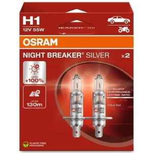 Autolamppu OSRAM 12V 55W H1 Night Breaker Silver Merkkituote