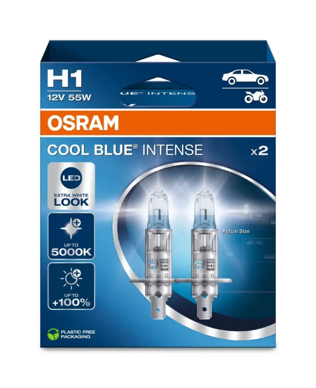 Autolamppu OSRAM 12V 55W H1 Cool Blue Intense NextGen EKO Blister Osta Tänään