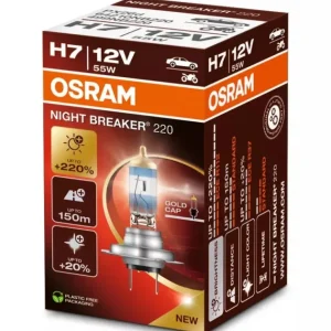 Älä Missaa Autolamppu OSRAM 12V 55W H7 Night Breaker +220% EKO Blister