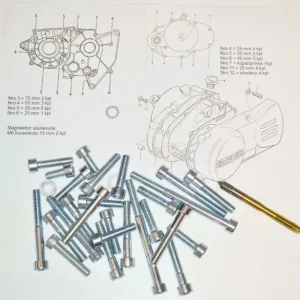 Moottorin pulttisarja GT80 Paras Hinta
