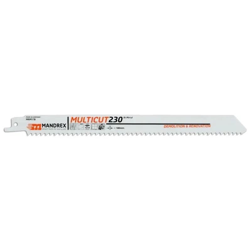 Vain Rajoitetun Ajan MANDREX Multicut-demo 230mm 2kpl/pkt Bimetal 6-180