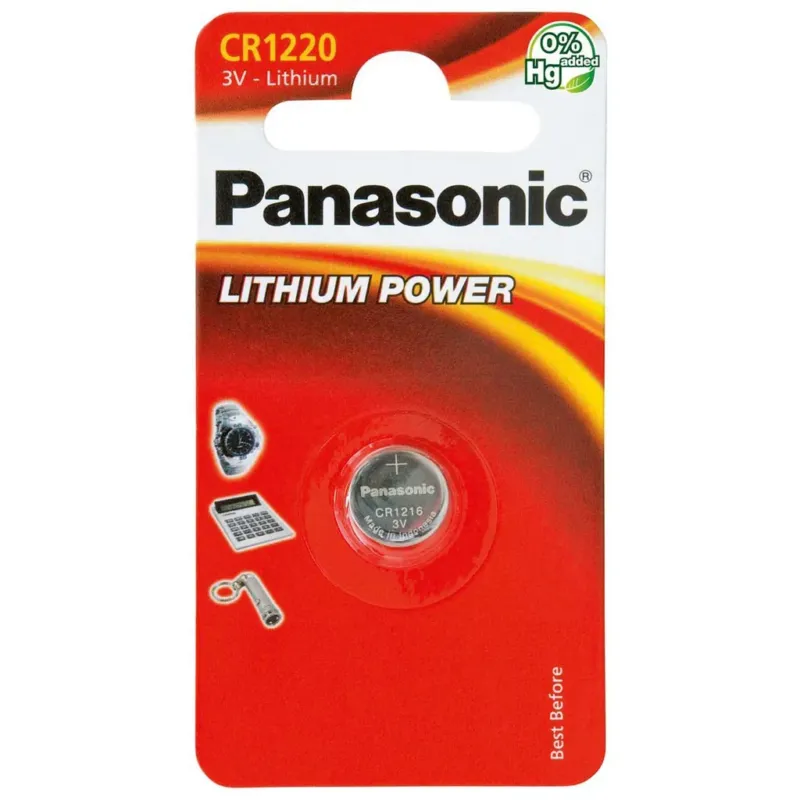 Nopea Toimitus PANASONIC Coin Lithium CR-1220EL/1B 1kpl/pkt
