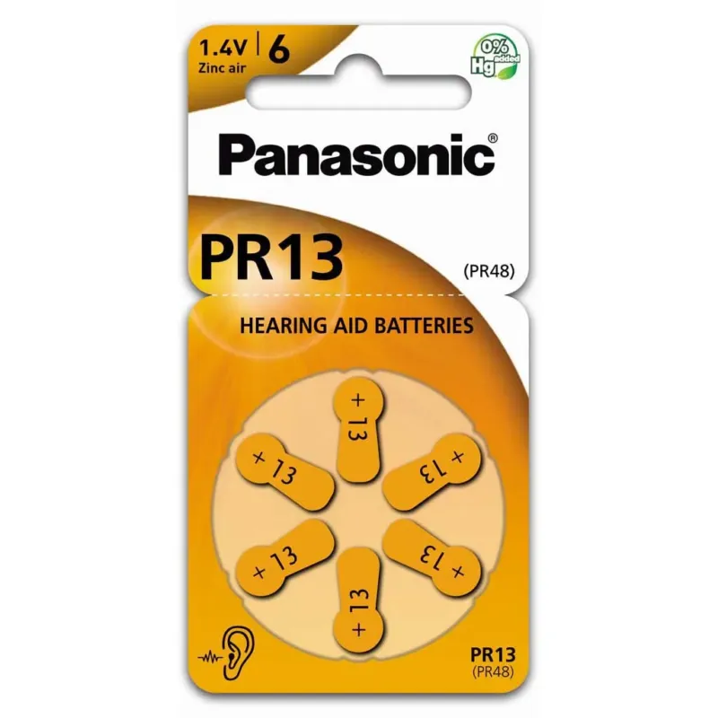 PANASONIC Zinc Air PR-13(48)/6LB 6kpl/pkt Kuuma Tarjous
