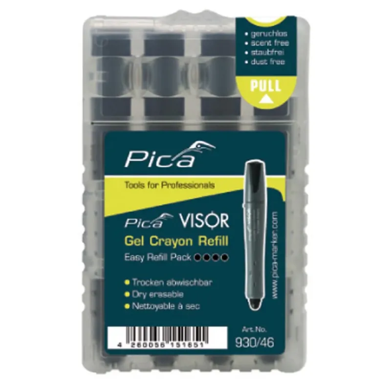 Erikoistarjous PICA Visor geeliliitu musta 4 KPL/PKT Dry-Erase