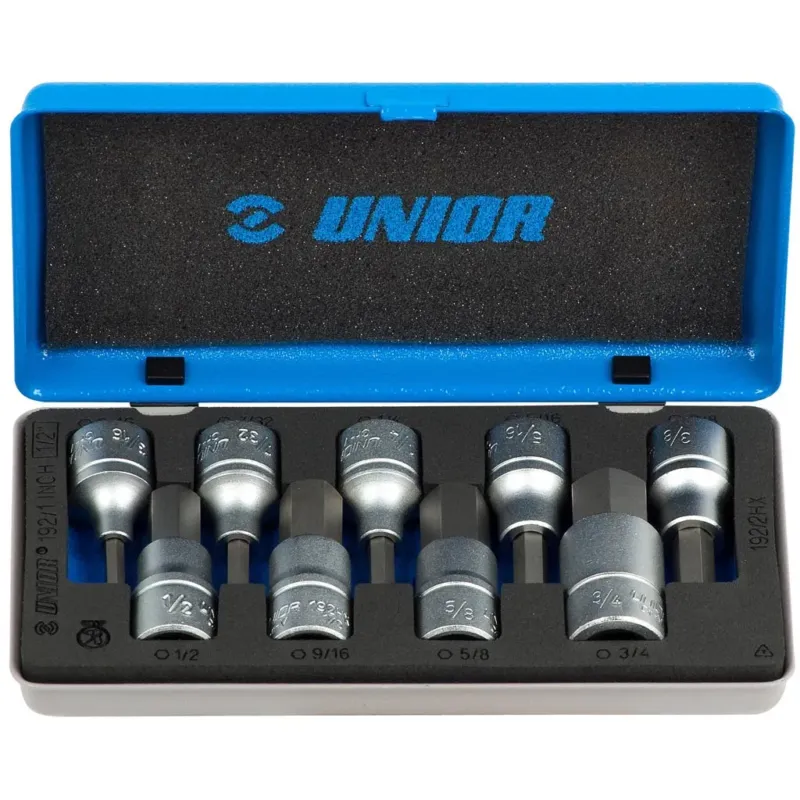 *UNIOR 1/2" HEXhylsysarja 9-os 192/14" 3/16-3/4" Loppuunmyynti