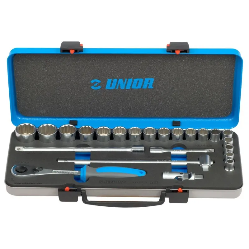 Uutuus UNIOR 1/2" hylsysarja 23os 190bi12p23 10-32mm 12K
