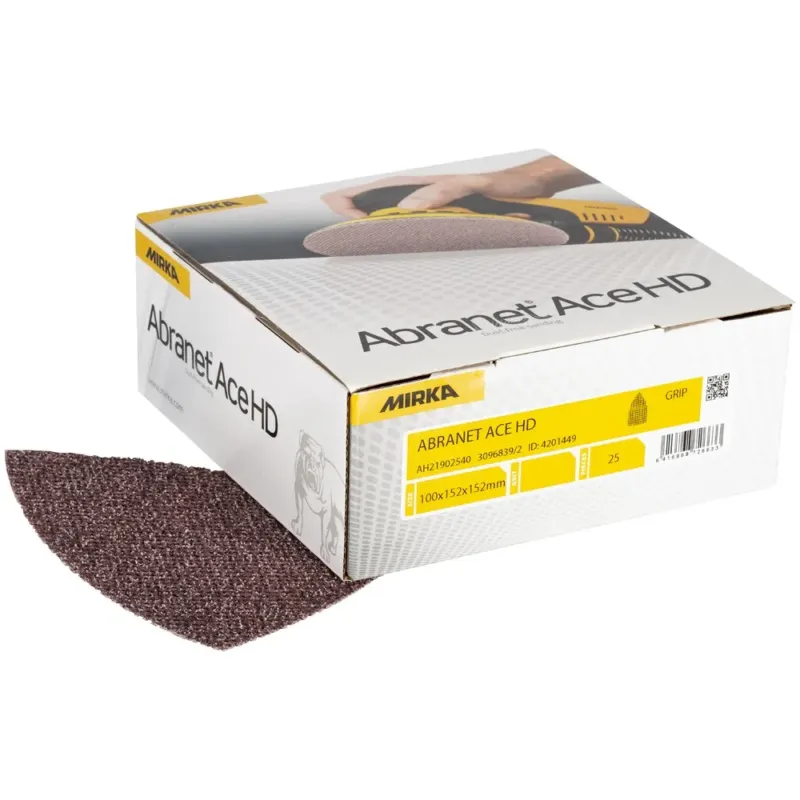 MIRKA HIOMAPAPERI 100X152MM P40 ABRANET ACE HD 25KPL Heti Saatavilla