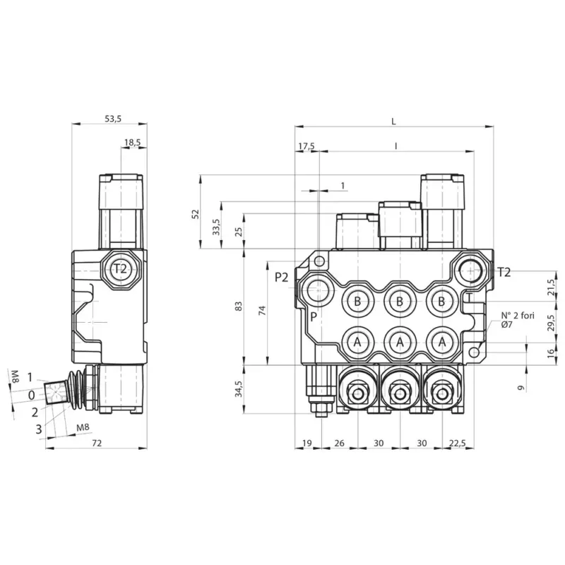Asiakkaiden Suosikki HYDRAULIVENTTIILI 3/8 2-KARA 1X1-TOIM 1X2-TOIM