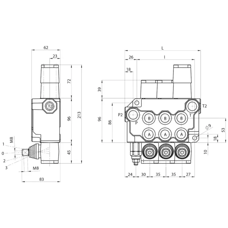Aito HYDRAULIVENTTIILI 1/2 2-KARAINEN 2-TOIMINEN BM50