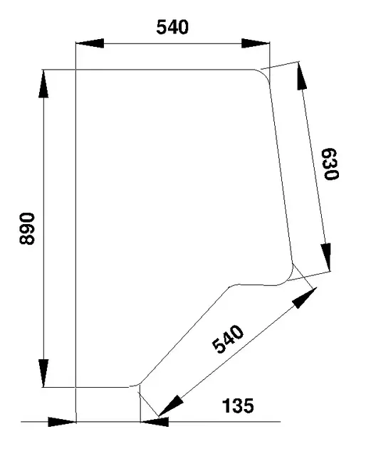 Ovilasi, oikea taempi (Case IH 3233051R1, 3233051R2) Tehdashinta