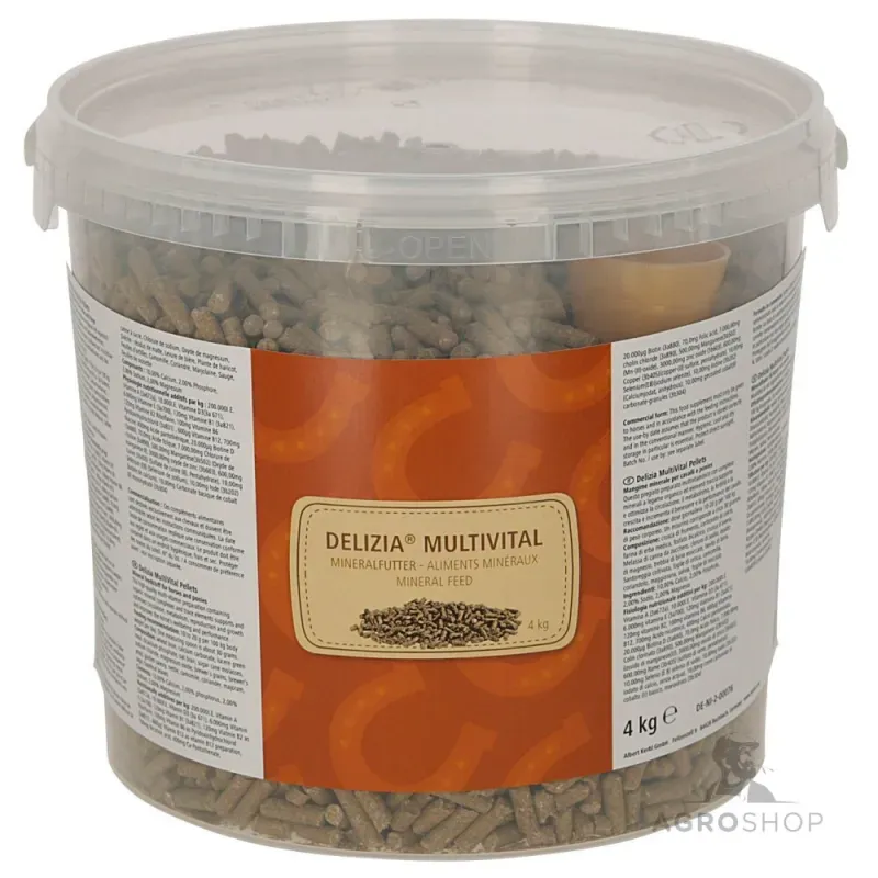 Kausialennus Hevosten vitamiinit MultiVital Pellets Delizia 4kg