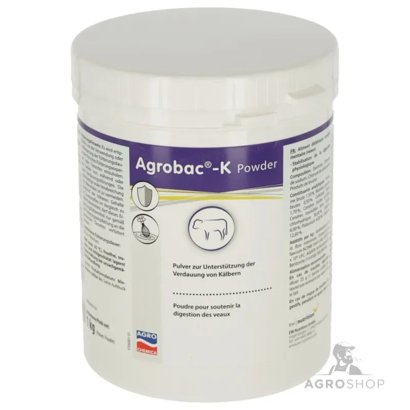 Bestseller Ruoansulatuksen tehostaja Agrobac®-K vasikoille 1kg