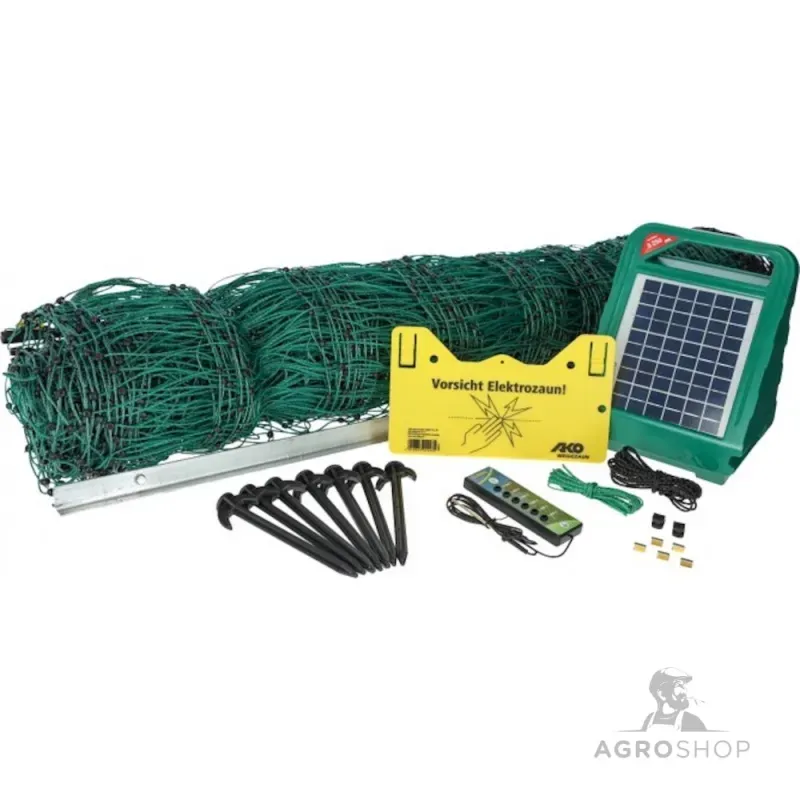Bestseller PoultryNet AKO SunPower S250 sähköpaimensetti aurinkopaneelilla